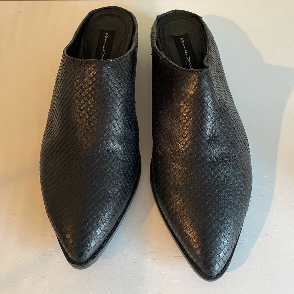 Faux Snakeskin Slip Ons